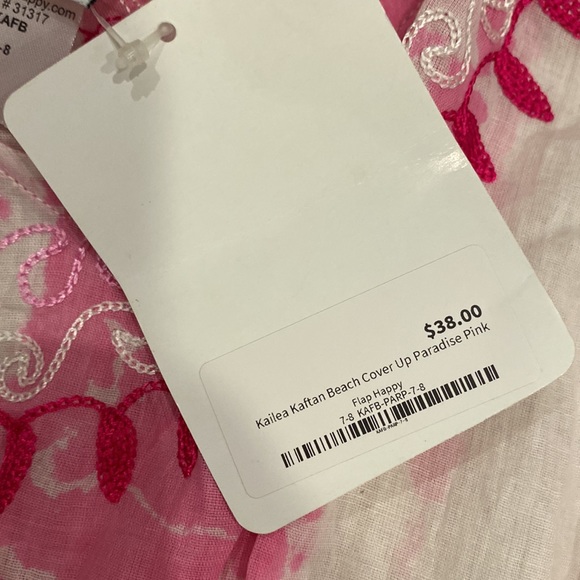 The original Flap Happy Kailea Kaftan beach cover up paradise pink - Picture 9 of 12